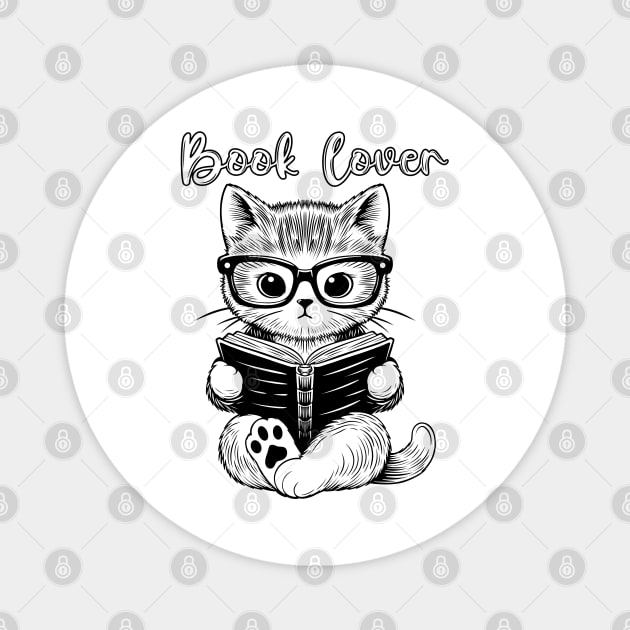 Book Lover Cat Magnet by ilhnklv